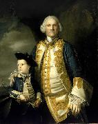 Sir Joshua Reynolds Portrait of Francis Holburne with his son, Sir Francis Holburne, 4th Baronet Sweden oil painting artist